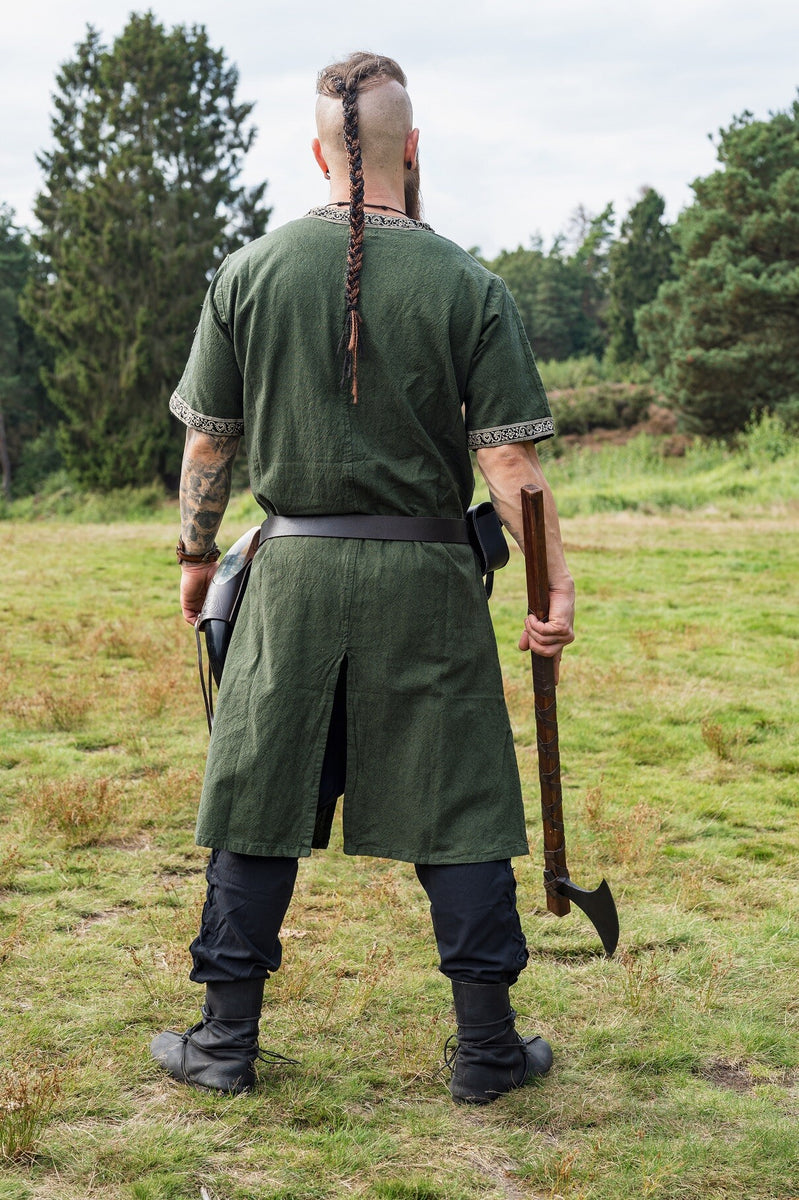 Tunique édiévale Ailrik Avec Bordure Pour Hoe - Anches Courtes