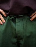 Pantalon souple avec laçage à la taille Vert