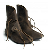 Bottes en cuir viking "Joar" Brun